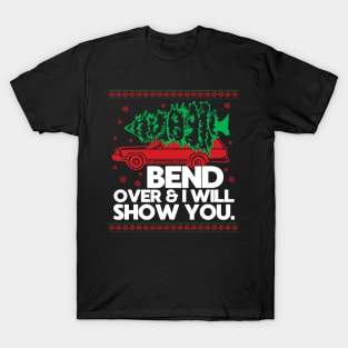 Bend Over And I'll Show You Christmas Couple Matching Family T-Shirt